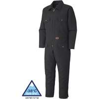 520A Quilted Duck Coveralls, Men's, Black, Size Small Ontario Safety Products