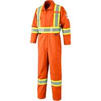 7702T Combinaison FR-Tech contre les arcs, Taille 40 (grand taille), Orange haute visibilit&eacute;, 10 cal/cm² Ontario Safety Products