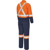 7702BB Combinaison de s&eacute;curit&eacute; FR-Tech 2 tons, Taille 36, Bleu marin/Orange, 10 cal/cm² Ontario Safety Products