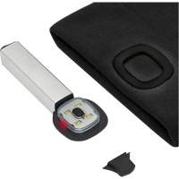 5678 Tuque en tricot avec lampe frontale &agrave; DEL, Doublure en Molleton, Taille unique, Noir Ontario Safety Products