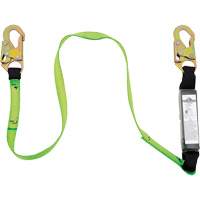 SA-5400-6 Shock Absorbing Lanyard, 6', Snap Hook Center, Snap Hook Leg Ends, Polyester Ontario Safety Products