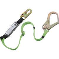 SA-5402-6A Shock Absorbing Lanyard, 6', Rebar Hook Center, Snap Hook Leg Ends, Polyester Ontario Safety Products