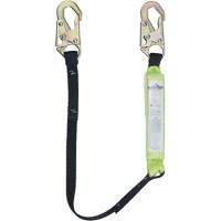 SA-6400-4 Shock Absorbing Lanyard, 4', Snap Hook Center, Snap Hook Leg Ends, Polyester Ontario Safety Products