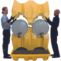 Syst&egrave;me de confinement Ultra-Drum sans drain pour 4 barils, 53" lo x 53" la x 77,8" ha, 3000 gal. US Capacit&eacute; Ontario Safety Products