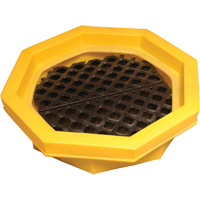 Ultra-Drum Tray&reg; with Grating, 32" L x 32" W x 8.1" H, 21.1 US gal. Spill Capacity Ontario Safety Products