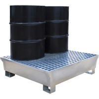 2-Drum Steel Ultra-Spill Pallet&reg;, 68 US gal. Spill Capacity, 47.2" x 31.4" x 17.4" Ontario Safety Products