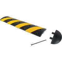 Speed Bump Kit, Rubber, 4' L x 11" W x 2" H Ontario Safety Products