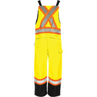 TO1 Winter Traffic Overalls, Polyester, Small, Black/High Visibility Lime-Yellow Ontario Safety Products