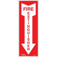 "Fire Extinguisher" Sign, 5" x 14", Vinyl, English with Pictogram Ontario Safety Products