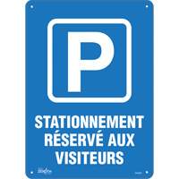 Enseigne  Stationnement r&eacute;serv&eacute; aux visiteurs , 10" x 14", Plastique, Français avec pictogramme Ontario Safety Products
