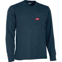 Gridiron Long-Sleeved Pocket-T-Shirt, Men's, Small, Blue Ontario Safety Products