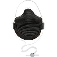 Masques jetables AirWave série M noirs avec SmartStrap<sup>MD</sup> et embout nasal, N95, Certifié NIOSH, Moyen/grand SHH514 | Ontario Safety Product