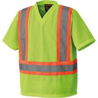 5993P T-shirt de s&eacute;curit&eacute; en maille, Polyester, Petit, Jaune lime haute visibilit&eacute; Ontario Safety Products