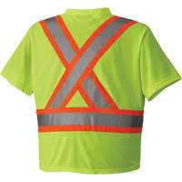 6989 Chandail pour la circulation en micromaille, T-petit, Jaune lime haute visibilit&eacute; Ontario Safety Products