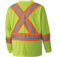 6985 Chandail de s&eacute;curit&eacute; &agrave; manches longues pour circulation en micromaille, Petit, Jaune lime haute visibilit&eacute; Ontario Safety Products