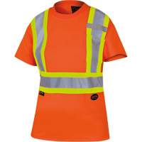 6948 T-shirt de s&eacute;curit&eacute; en il-de-perdrix pour femme, Polyester, T-petit, Orange haute visibilit&eacute; Ontario Safety Products