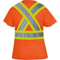 6948 T-shirt de s&eacute;curit&eacute; en il-de-perdrix pour femme, Polyester, T-petit, Orange haute visibilit&eacute; Ontario Safety Products