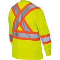 6969 Chandail de s&eacute;curit&eacute; &agrave; manches longues en il-de-perdrix pour femme, Polyester, T-petit, Jaune lime haute visibilit&eacute; Ontario Safety Products