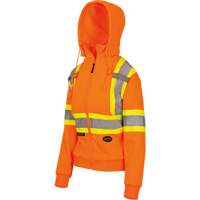 6924W Chandail &agrave; capuchon en molleton avec fermeture &agrave; glissi&egrave;re, Polyester, T-petit, Orange haute visibilit&eacute; Ontario Safety Products