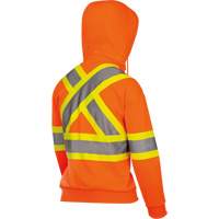 6924W Chandail &agrave; capuchon en molleton avec fermeture &agrave; glissi&egrave;re, Polyester, T-petit, Orange haute visibilit&eacute; Ontario Safety Products