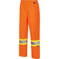 5627W Pantalon &agrave; bavette imperm&eacute;able pour femmes, Polyester/Polyur&eacute;thane, T-petit, Orange haute visibilit&eacute; Ontario Safety Products