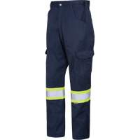 Cargo Work Pants, Poly-Cotton, 30, Navy Blue SHH756 | Ontario Safety Product