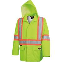 5628 The Rock  Waterproof Safety Jacket, Polyester/Polyurethane, High Visibility Lime-Yellow, Small Ontario Safety Products