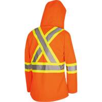 5626W The Rock Women's 300D  Quilted Safety Parka, Polyester/Polyurethane, High Visibility Orange, X-Small Ontario Safety Products