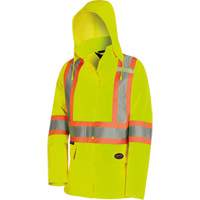 5628W The Rock Women's 300D  Quilted Safety Parka, Polyester/Polyurethane, High Visibility Lime-Yellow, X-Small Ontario Safety Products