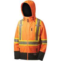 5220 Softshell Waterproof Premium  Safety Jacket, Polyester, High Visibility Orange, 2X-Large Ontario Safety Products