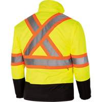 Waterproof Reversible Safety Jacket, Polyester/Polyurethane, High Visibility Lime-Yellow, Small SHH833 | Ontario Safety Product