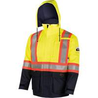 4485 Manteau de s&eacute;curit&eacute; Defender antistatique/ignifuge/anti-arc &eacute;lectrique en trilamin&eacute;, Petit, Noir/Jaune haute visibilit&eacute;, 11 cal/cm² Ontario Safety Products