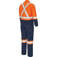 7702BBT Combine de s&eacute;curit&eacute; deux tons FR-Tech, Taille 40 (grand taille), Bleu marin/Orange, 10 cal/cm² Ontario Safety Products