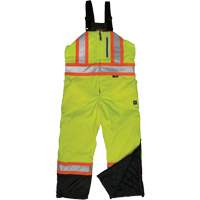 Ripstop Insulated Safety Bib Overall, Polyester, X-Small, High Visibility Lime-Yellow SHI860 | Ontario Safety Product