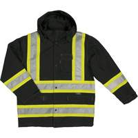 Manteau de s&eacute;curit&eacute; imperm&eacute;able en tissu ind&eacute;chirable Ripstop, Polyester, T-petit, Noir Ontario Safety Products