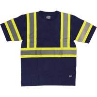 Chemise de s&eacute;curit&eacute; &agrave; manches courtes, Coton, T-petit, Bleu marin Ontario Safety Products