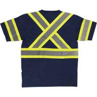 Chemise de s&eacute;curit&eacute; &agrave; manches courtes, Coton, T-petit, Bleu marin Ontario Safety Products