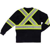 T-shirt de s&eacute;curit&eacute; &agrave; manches longues, Coton, T-petit, Noir Ontario Safety Products