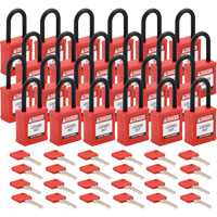 Cadenas de s&eacute;curit&eacute; standard, Cadenas de s&eacute;curit&eacute;, Cl&eacute;s diff&eacute;rentes, Nylon, Largeur de 1-1/2" Ontario Safety Products