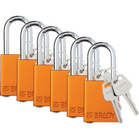 Cadenas de s&eacute;curit&eacute;, Cadenas de s&eacute;curit&eacute;, Cl&eacute;s diff&eacute;rentes, Aluminium, Largeur de 1-1/2" Ontario Safety Products