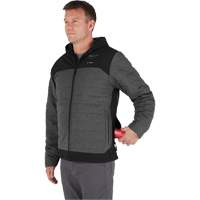 Veste chauffante M12 QuietShell avec pile, Hommes, Petit, Gris Ontario Safety Products