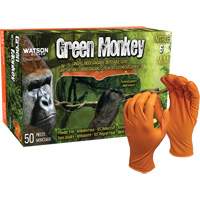 Gants jetables GreenMonkey, Petit, Nitrile, 6 mils, Sans poudre, Orange Ontario Safety Products