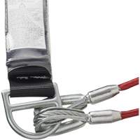 SA-55522-4 Longe &agrave; amortisseur de choc enduite de PVC, 4', Point d'ancrage &agrave; Crochet d&eacute;chafaudage, Crochet mousqueton aux jambes, Acier galvanis&eacute; Ontario Safety Products