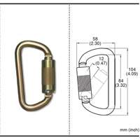 CP-03015-2 Mousqueton zingu&eacute; avec ouverte de portique de 3/4", Acier Ontario Safety Products
