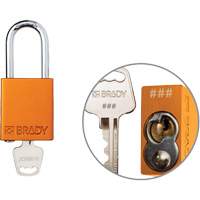 Cadenas de verrouillage de s&eacute;curit&eacute; Velocity Plus, Orange, Cl&eacute;s identiques, Aluminium, Largeur de 1-1/2" Ontario Safety Products