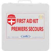 Trousse de premiers soins Shield, R&eacute;pond ou surpasse la norme CSA Z1220-24 type 2 environnements &agrave; faible risque, Moyen (26-50 travailleurs) Ontario Safety Products