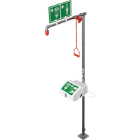 Combination Shower with Closed ABS Bowl & Bottom Inlet, Pedestal Ontario Safety Products