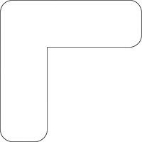 Floor Marking Shapes, L, 7" L x 3.5" W, White, Vinyl Ontario Safety Products