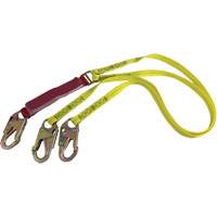External Energy Absorber Lanyard with 3/4" Hooks, 6', Snap Hook Center, Snap Hook Leg Ends, Polyester Ontario Safety Products