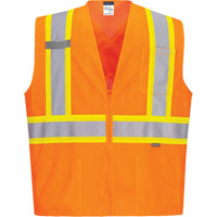 Veste de s&eacute;curit&eacute; &agrave; bandes contrastantes, Orange haute visibilit&eacute;, Petit, Polyester Ontario Safety Products